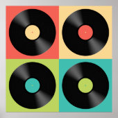 Retro  Pop vinylrecord Poster (Voorkant)