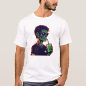 Retro-Pop Zombie Portret met Zonnebril T-shirt (Voorkant)