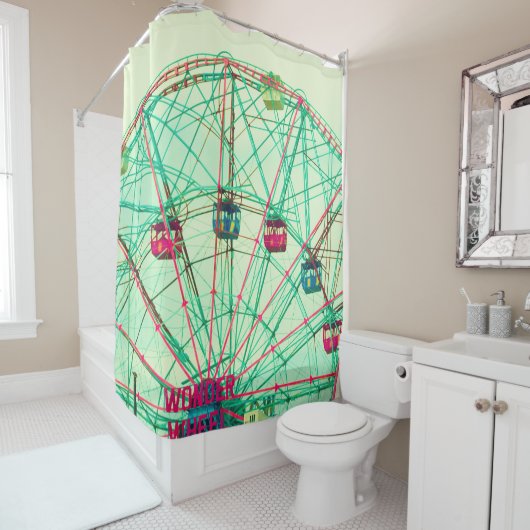 Retro Pop Zomercarnaval Douchegordijn (In situ)