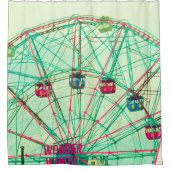 Retro Pop Zomercarnaval Douchegordijn (Voorkant)