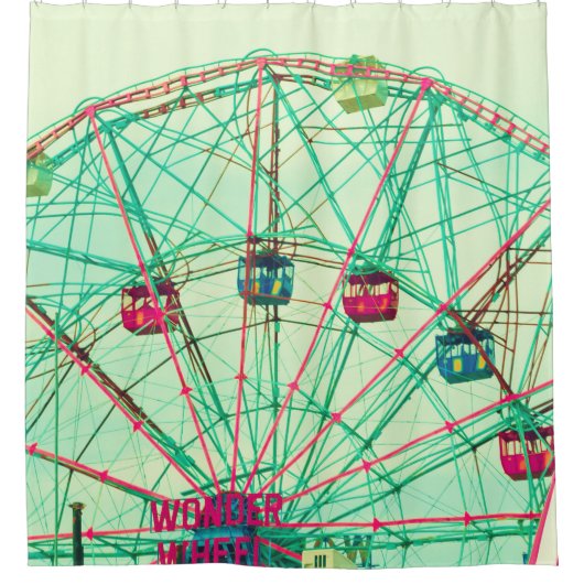 Retro Pop Zomercarnaval Douchegordijn (Voorkant)