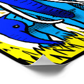 Retro Popart Elephant Poster (Hoek)