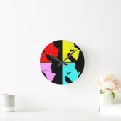Retro PopArt-klok 4 Stappen Wijntest Ronde Klok (Huis)