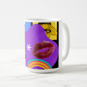 Retro popart koffiemok (Voorkant rechts)