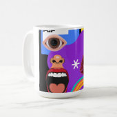 Retro popart koffiemok (Voorkant links)