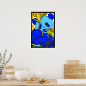 Retro Popart Panda Poster (Keuken)