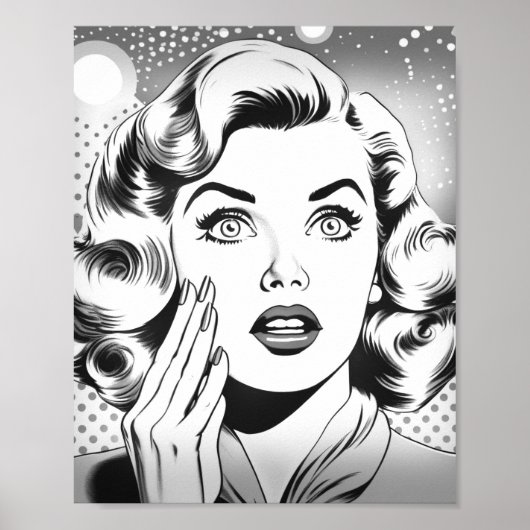 retro popart thema/ontwerp poster (Voorkant)