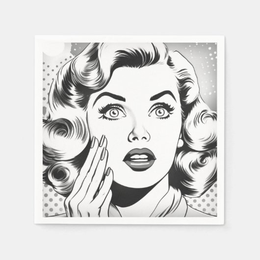 retro popart-thema/ontwerp servet (Voorkant)