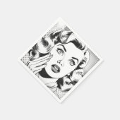 retro popart-thema/ontwerp servet (Hoek)