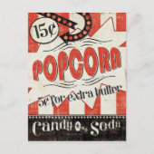Retro Popcorn Briefkaart (Voorkant)
