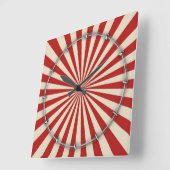 Retro  Popcorn Classic Spinning Wheel Decor Vierkante Klok (Hoek)