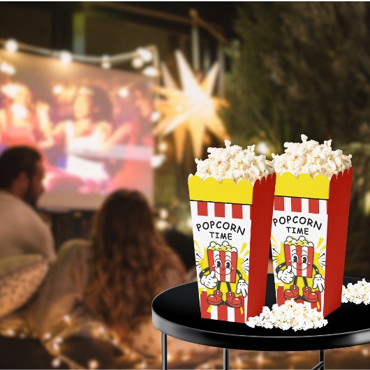 Retro Popcorn Design Bedankdoosjes