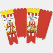 Retro Popcorn Design Bedankdoosjes (Ongevouwen)