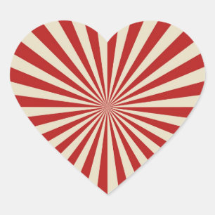 Retro Popcorn Klassic Spinning Wheel Hart Sticker