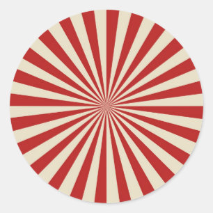Retro  Popcorn Klassic Spinning Wheel Ronde Sticker
