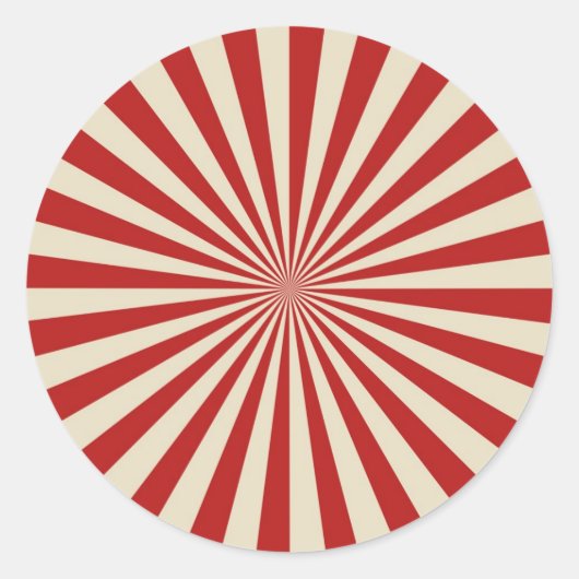 Retro  Popcorn Klassic Spinning Wheel Ronde Sticker (Voorkant)