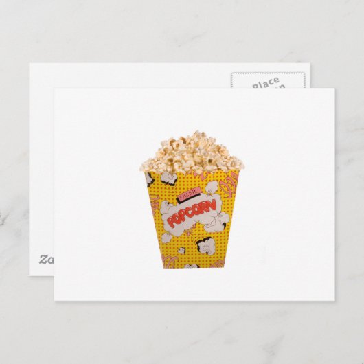 Retro Popcorn - kleur Briefkaart (Voorkant / Achterkant)