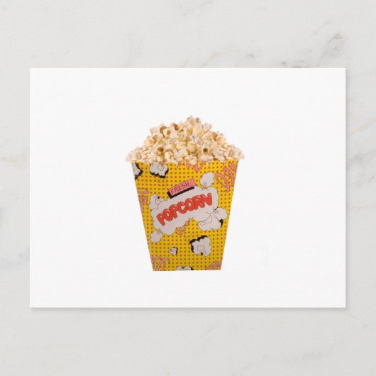 Retro Popcorn - kleur Briefkaart (Voorkant)