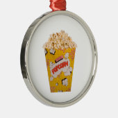 Retro Popcorn - kleur Metalen Ornament (Rechts)
