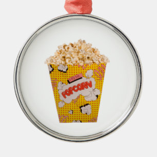 Retro Popcorn - kleur Metalen Ornament