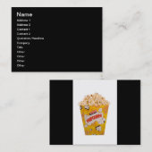 Retro Popcorn - kleur Visitekaartje (Voorkant / Achterkant)