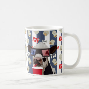 Retro Popcorn Pattern Koe Koffiemok