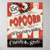 Retro Popcorn Poster (Voorkant)