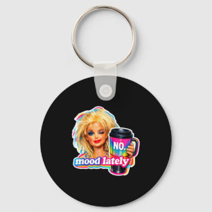 Retro poppengezicht meme poppen plastic weerzinwek sleutelhanger