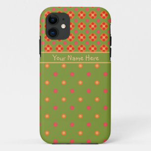 Retro Poppies en Polka Dots iPhone 5/5s Hoesje