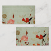Retro poppies Visitekaartje (Voorkant / Achterkant)
