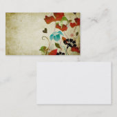 Retro poppies Visitekaartje (Voorkant / Achterkant)