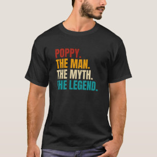 Retro  Poppy Het Man The Myth The Legend T-shirt