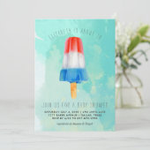Retro Popsicle Baby shower Uitnodiging (Staand voorkant)