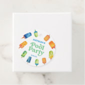 Retro Popsicle Verjaardag Zwembad Party Bedankjes Labels (In situ)