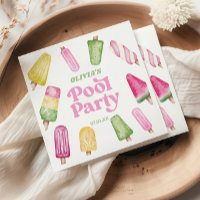 Retro Popsicle Verjaardags Zwembad Feestje