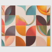 Retro Popular Abstract Squares Collectie Cadeaupapier (Vlak)