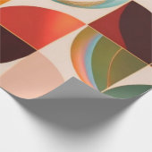 Retro Popular Abstract Squares Collectie Cadeaupapier (Hoek)