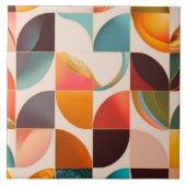 Retro Popular Abstract Squares Collectie Tegeltje (Voorkant)