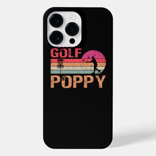 Retro popy-schijf Golf Frisbee Frolf Poppy iPhone Hoesje (Achterkant)