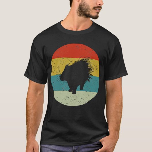 Retro porcupine t-shirt (Voorkant)