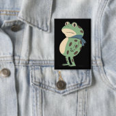 Retro Portland Frog Protest Anti Fascism Anti Ice Button (Insitu)