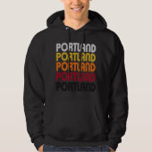 Retro Portland Hooded Pullover Sweatshirt (Voorkant)