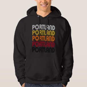 Retro Portland Hooded Pullover Sweatshirt