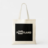 Retro Portland Oregon over  borst Tote Bag (Achterkant)