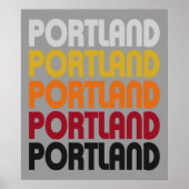 Retro Portland Poster (Voorkant)