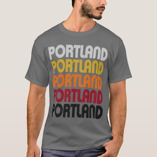 Retro Portland T-shirt (Voorkant)