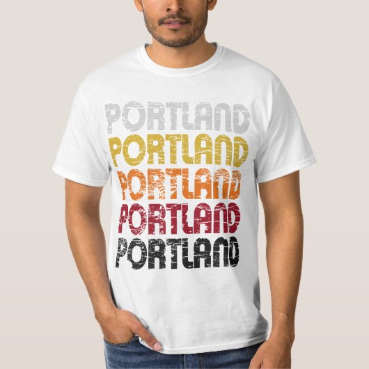  retro Portland T-shirt (Voorkant)