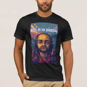 Retro Portret Typografie T-shirt