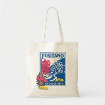 Retro Positano Italië Kunst Vintage Reis Souvenir