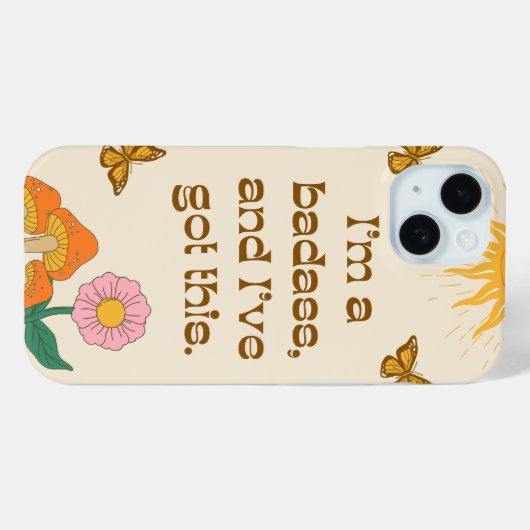 Retro positief Girly zelf Motivatie Case-Mate iPhone Case (Achterkant (horizontaal))